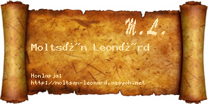 Moltsán Leonárd névjegykártya
